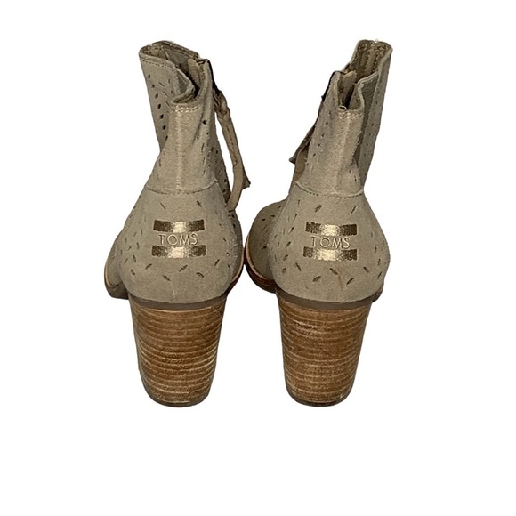 Toms‎ Majorca suede peep toe heel ankle bootie. Size 8.5 - Picture 4 of 14